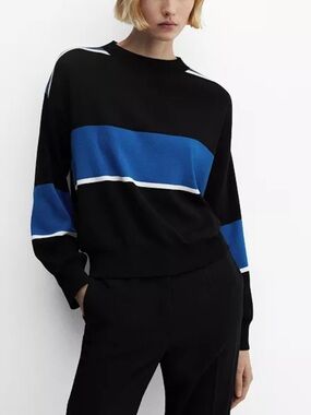 MANGO Women's Round Neck Knit Sweater